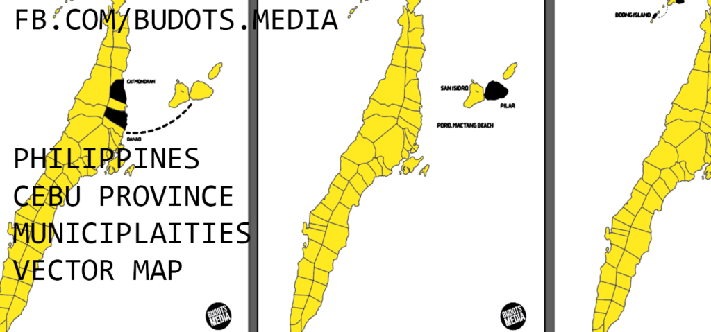 vecotr maps of the Philippines, municipalities of Cebu